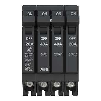 ABB Q-Line THQLQ204020 Quad Circuit Breaker 120/240 VAC
