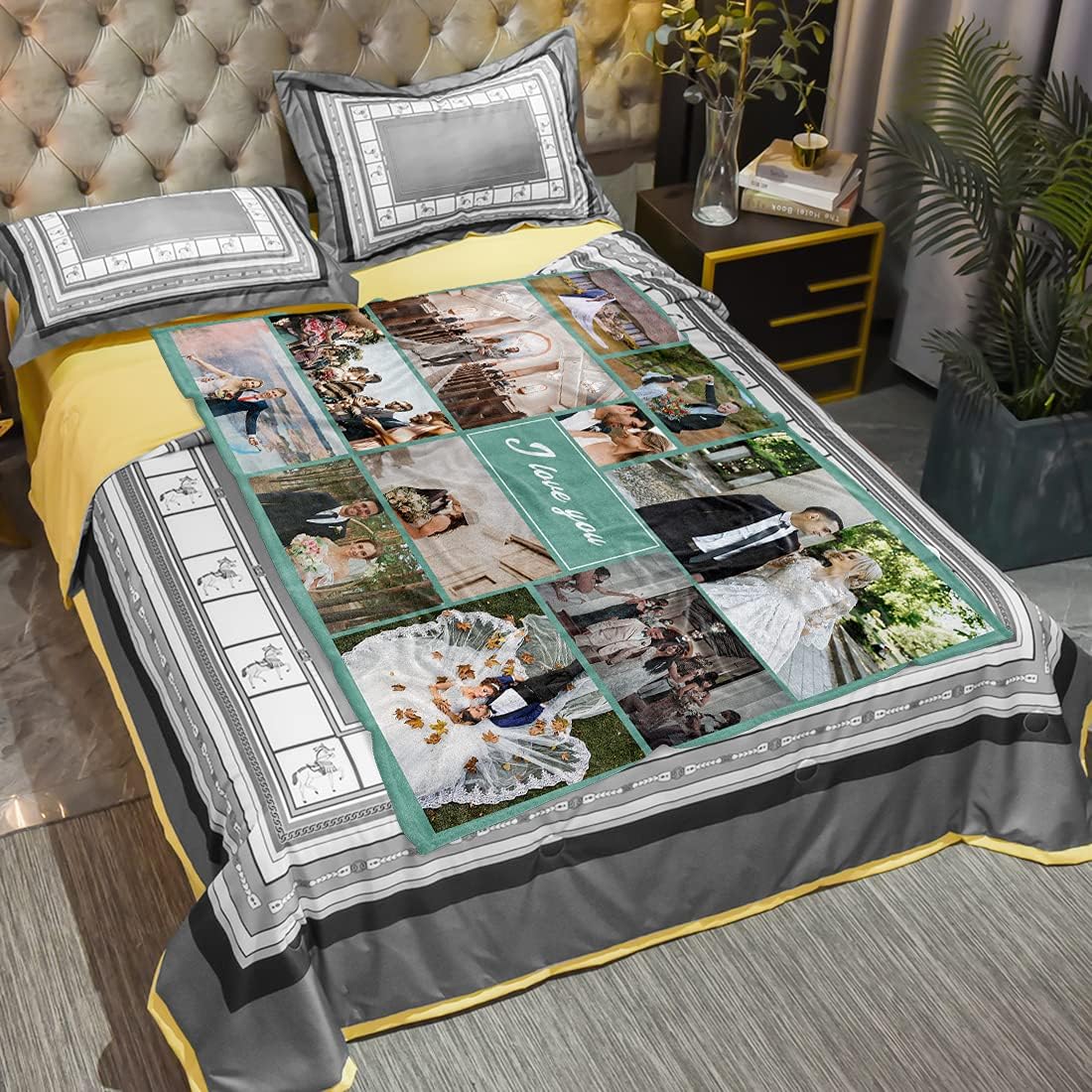 Custom Personalized Throw Blanket with Picture/Photo Printing Soft Flannel Blanket for Pets Family Friend Birthday Gifts and Wedding Gifts (11 Photo Collages, 60"X80")