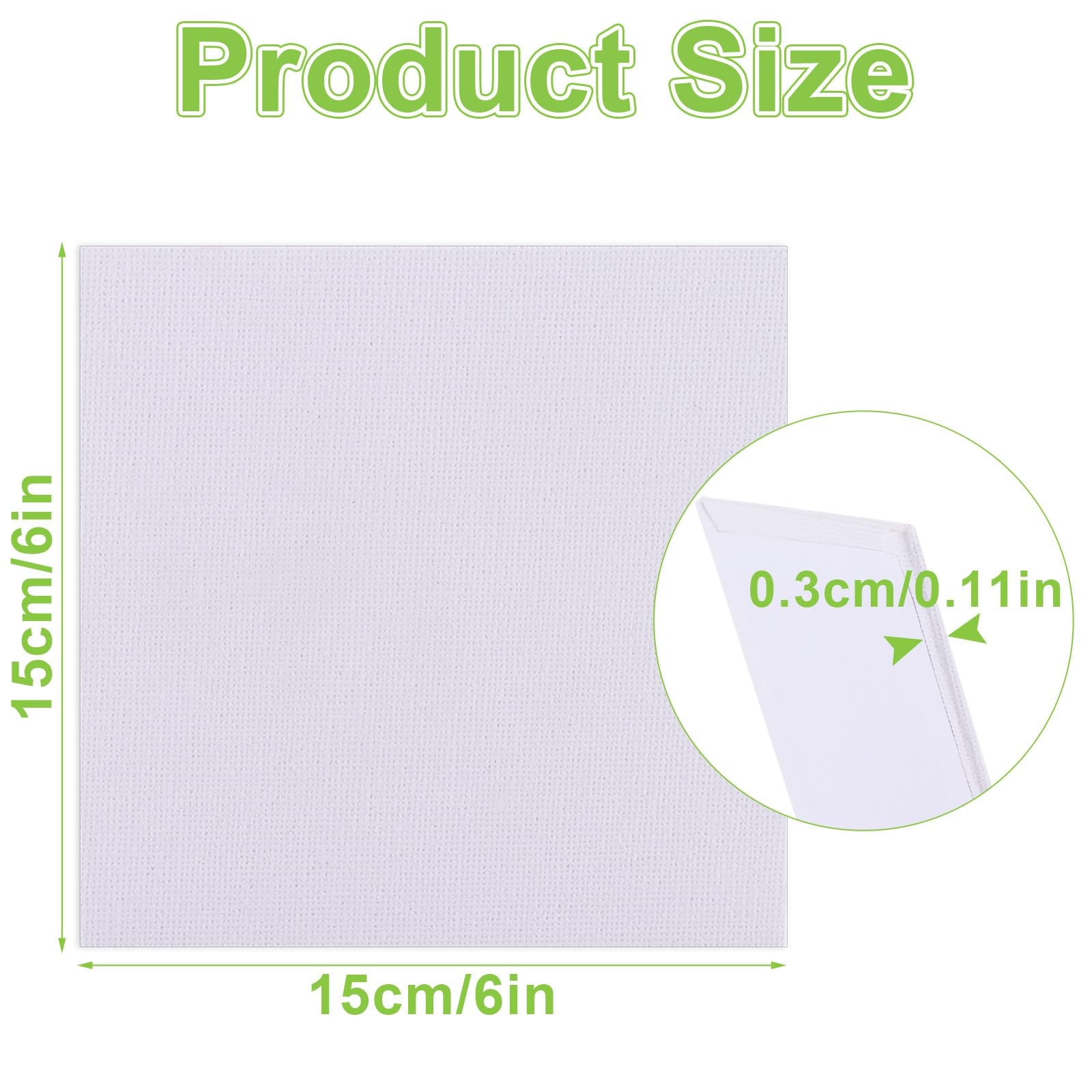 APACALI 30PCS Canvas for Painting 15 x 15cm - Image 2