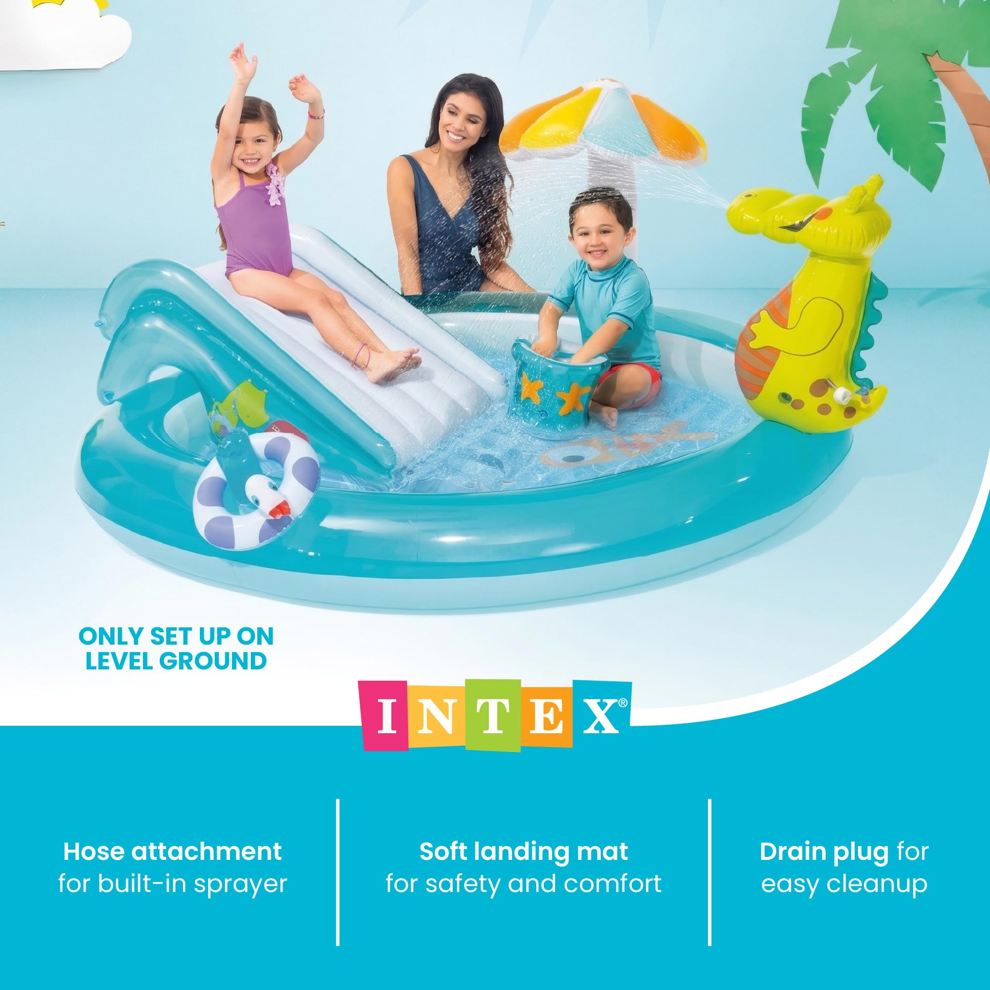 Amazon | Intex Gator インフレータブルプレイセンター 対象年齢2歳