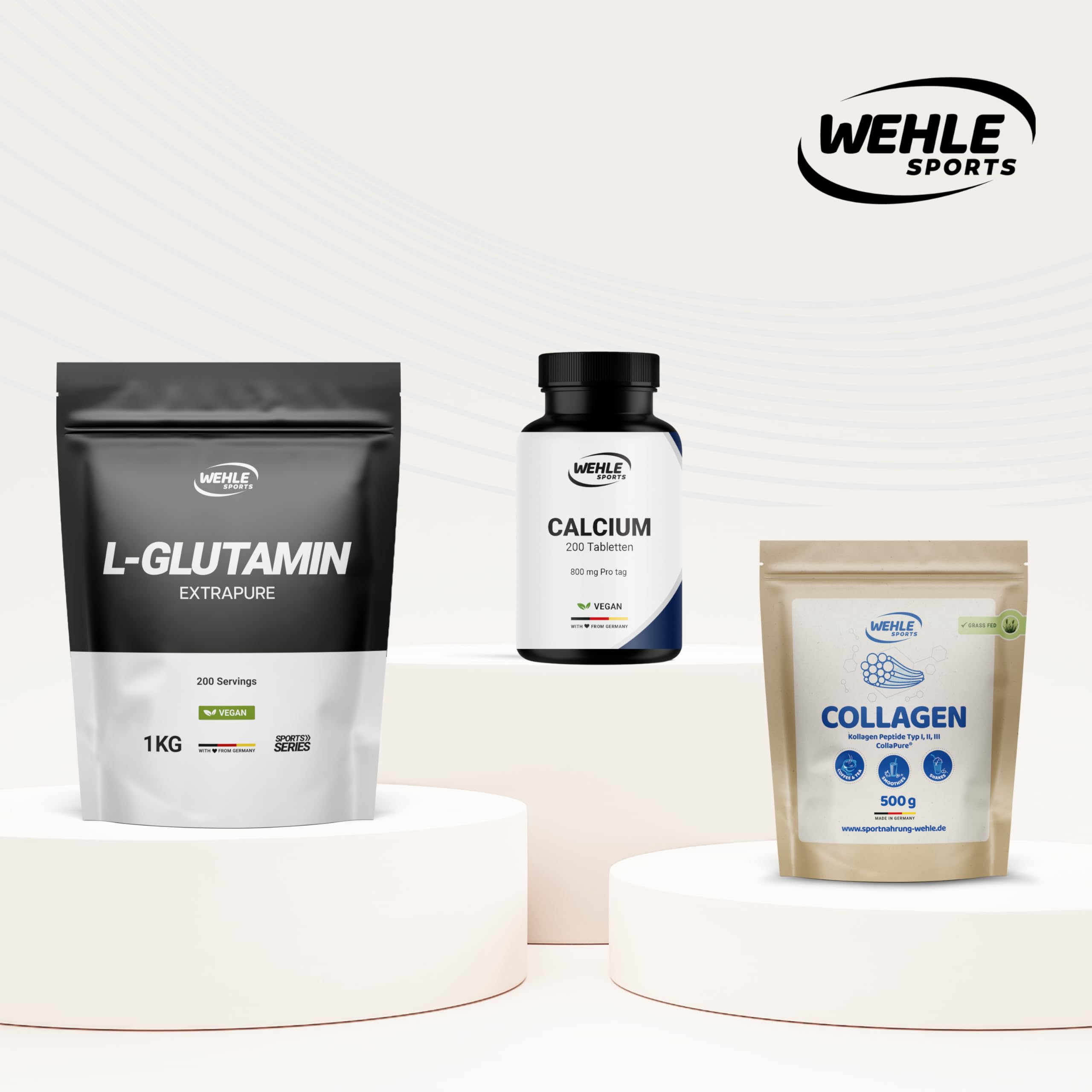 L-Glutamin Pulver 1000g / 1kg – Hochdosiert – Laborgeprüft & vegan – produziert in Deutschland – Neutraler Geschmack