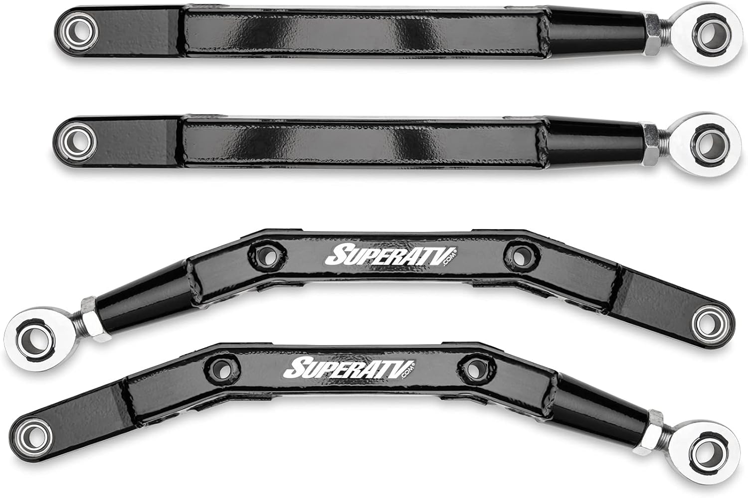 SuperATV High-Clearance Boxed Rear Radius Arms for 2019+ Honda Talon 1000X / 2020+ 1000X-4 | Made of High-Strength Alloy Steel | Huge 7/8" Adjustable Heim Joints | Zinc-Plated Chromoly Steel Bushings