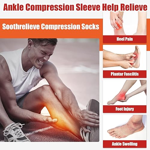 Miniatura 5 de 3 pares de calcetines para fascitis plantar, calcetines de neuropatía, manga de compresión de tobillo, calcetines de compresión sin dedos con