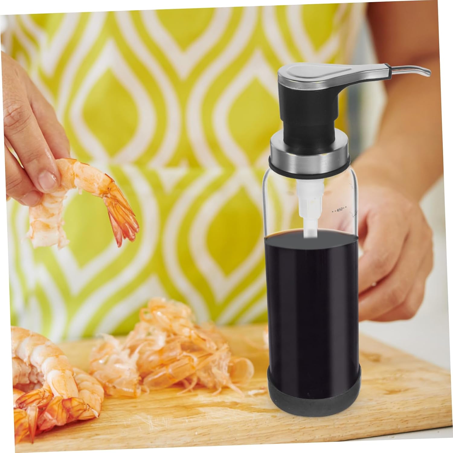 500ml Jar Syrup Pump Bottle Pancake Syrup Dispenser Jam Dispenser Honey Jar Kitchen
