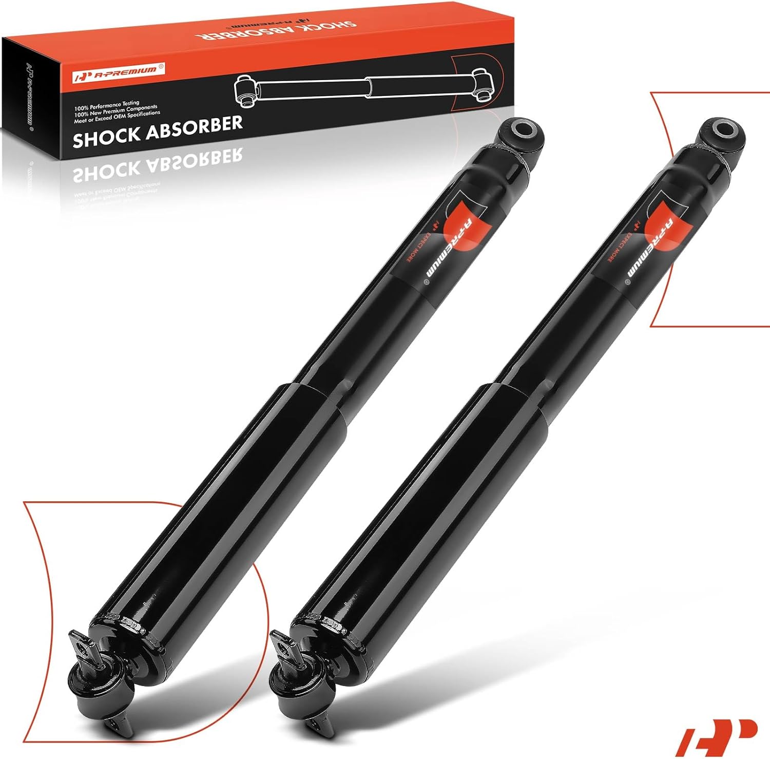 A-Premium Rear Pair (2) Shock Absorber Compatible with GMC Savana 3500 2003-2024, Savana 4500 2009-2022 & Chevrolet Express 3500 2003-2023, Express 4500 2009-2022, Drive and Passenger Side