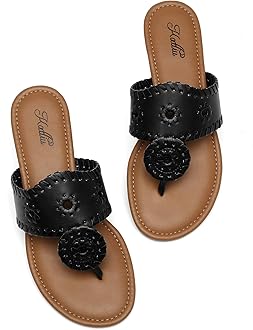 katliu Women's Flat Sandals Flip Flop Sandals Dressy Thong Sandals