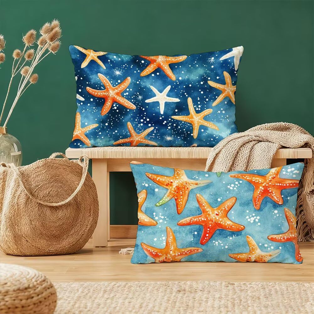 Taie d'oreiller 70x90cm en velours bleu lot de 2 housses de coussin rectangulaire salon