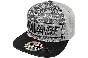 Men's Adjustable Cotton Snapback Cap - Embroidered Savage