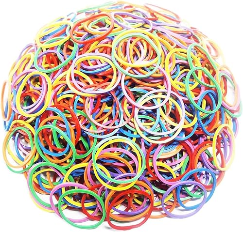 Miniatura 2 de 500 bandas de goma pequeñas de 1 pulgada y 0.984 in, bandas elásticas a granel, bandas de goma coloridas para dinero, soporte de papelería