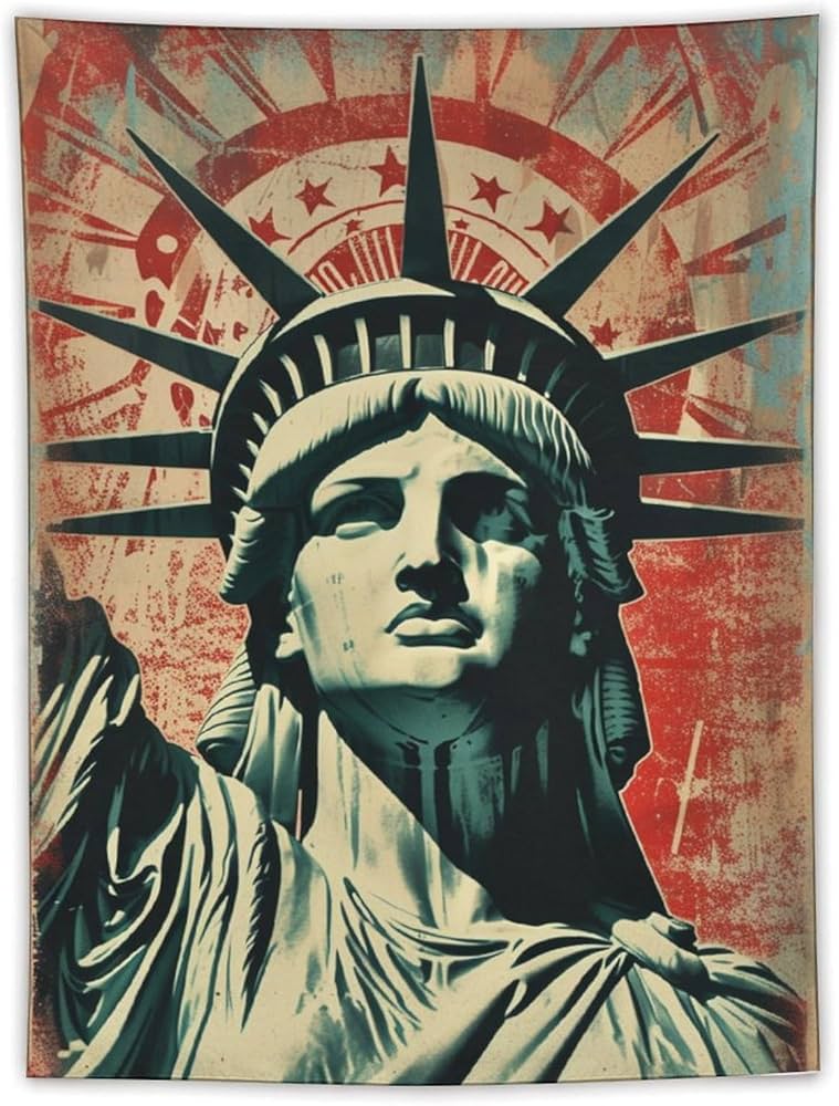 Amazon.com: Vintage Lady Liberty Tapestry New York City Statue of