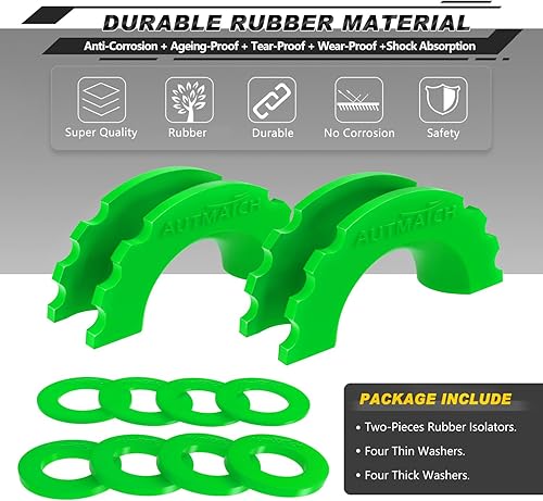 Vista 30 de AUTMATCH - Juego de 2 arandelas aislantes de grillete con anillo en D, 2 aislantes de grillete de goma y 4 arandelas para grillete de 3/4 pulgadas