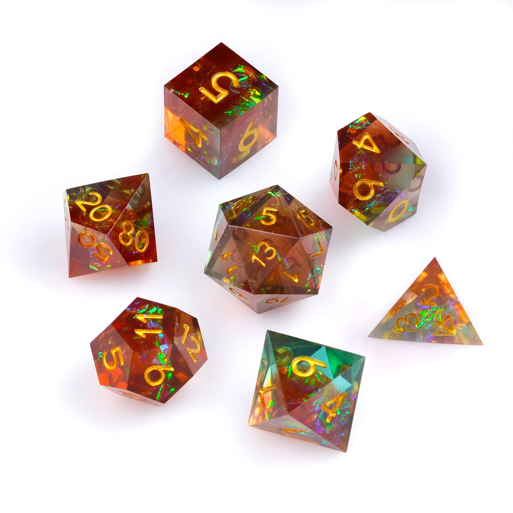 HKDZ Resin DND Dice Set including Box and Bag, D&D Polyhedral Dice Dungeons and Dragons Mtg Dice, Role Playing Dice Games - Image 2