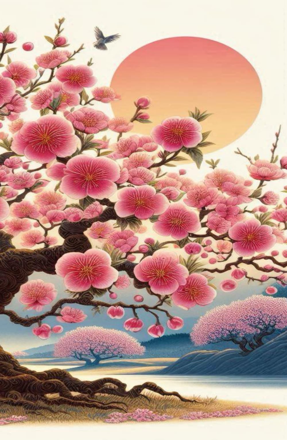 Interior Peach Tree | 15cm x 23cm | Puntinato