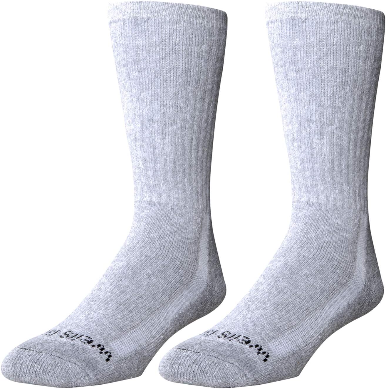 2-Pair Pack Wells Lamont Men’s Cotton Crew Socks