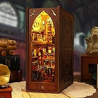 Vista 2 de Suruim - Kit de manualidades para rincón de libros, rompecabezas para sujetalibros, miniatura, biblioteca, estante de libros, inserto