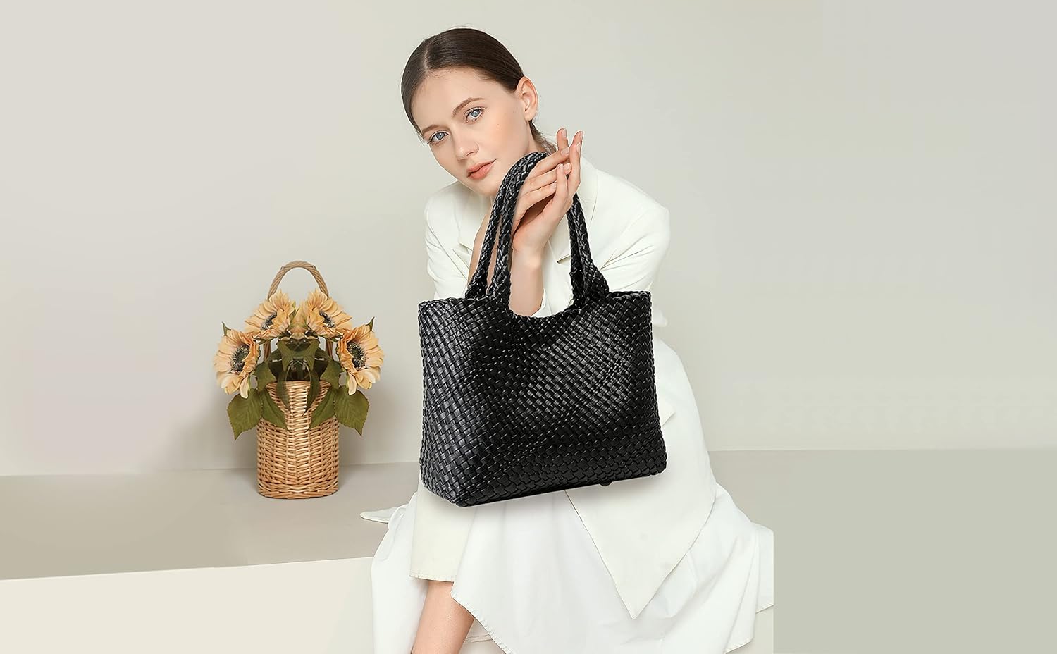 Queenoris Shoulder Bags for Women, Fashion Purses and Handbags Top Handle Vegan Leather Shopper Satchel Large Travel Tote Bag - Image 2