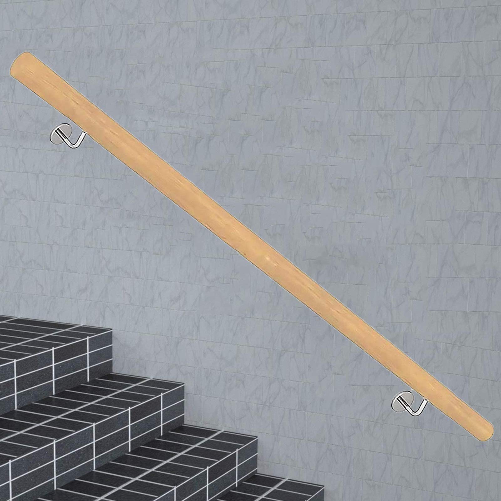Rampes d'escalier contre les chutes : kit de sécurité antidérapant en pin de 50-600cm
