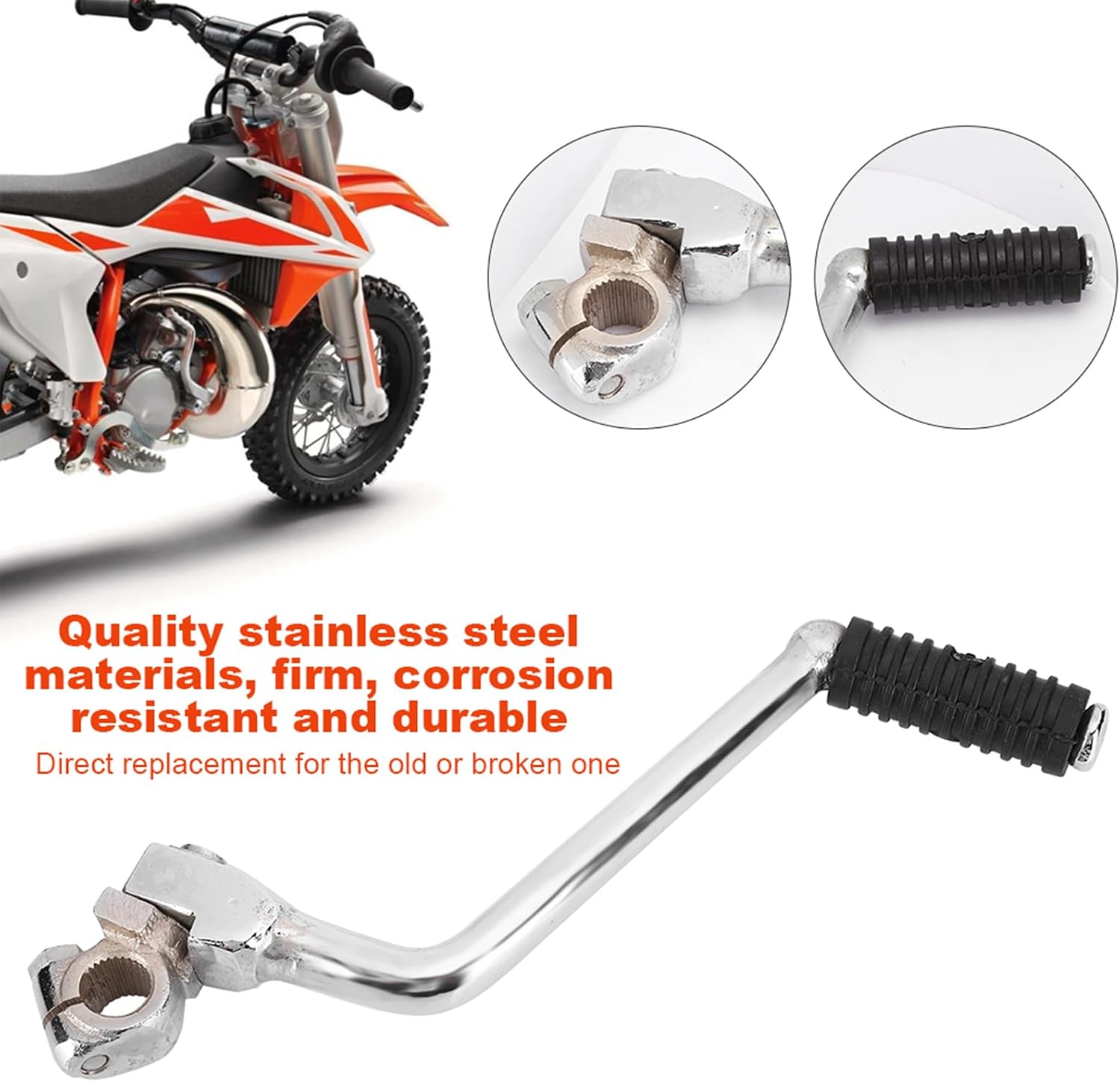 Motorcycle Kick Starter Lever, Universal Fit for 125-250 Cubic Centimeters Racing Motorcycles and Bicycles, Engine Control Parts
