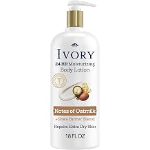 Ivory Hand & Body Lotion, 24hr Moisturizing, Repairs Extra Dry Skin, All Day Hydration, Lightweight Formula, Absorbs Instantly, Perfect for Daily Use, Shea Butter Blend, Oatmilk Scent, 18 fl oz