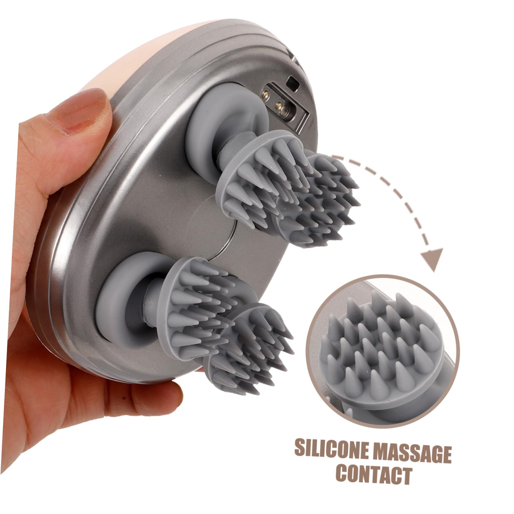 PLAFOPE Mini Masajeador Portátil Recargable Masajeador De Cabelludo Para Relajación y Técnicas De Masaje Para Adultos Blanco