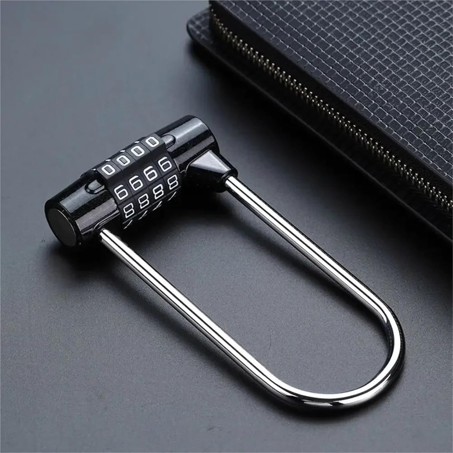4 Digit Combination Lock Lengthened Shackle Lock Theft Password Padlock Gym Door Lock Travel Suitcase Luggage Code Locks 1Pcs(Silver)