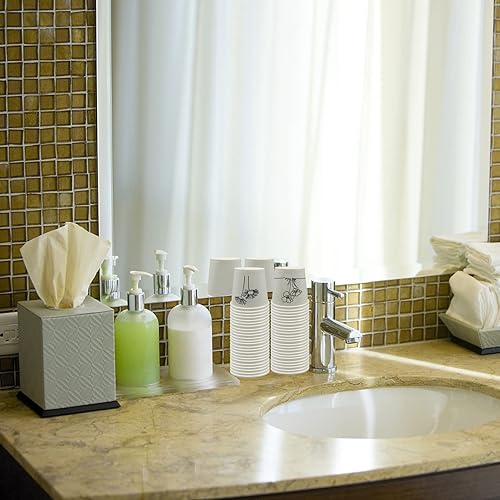 Miniatura 6 de Rainmae Paquete de 400 vasos de papel pequeños de 3 onzas, vasos desechables de papel de primera calidad, vasos pequeños para enjuague bucal para