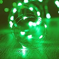 Vista 10 de Guirnalda de luces LED, serie de luces impermeables de 16.4 pies, funciona con pilas para bodas, hogar, jardín, fiesta, decoración de Navidad