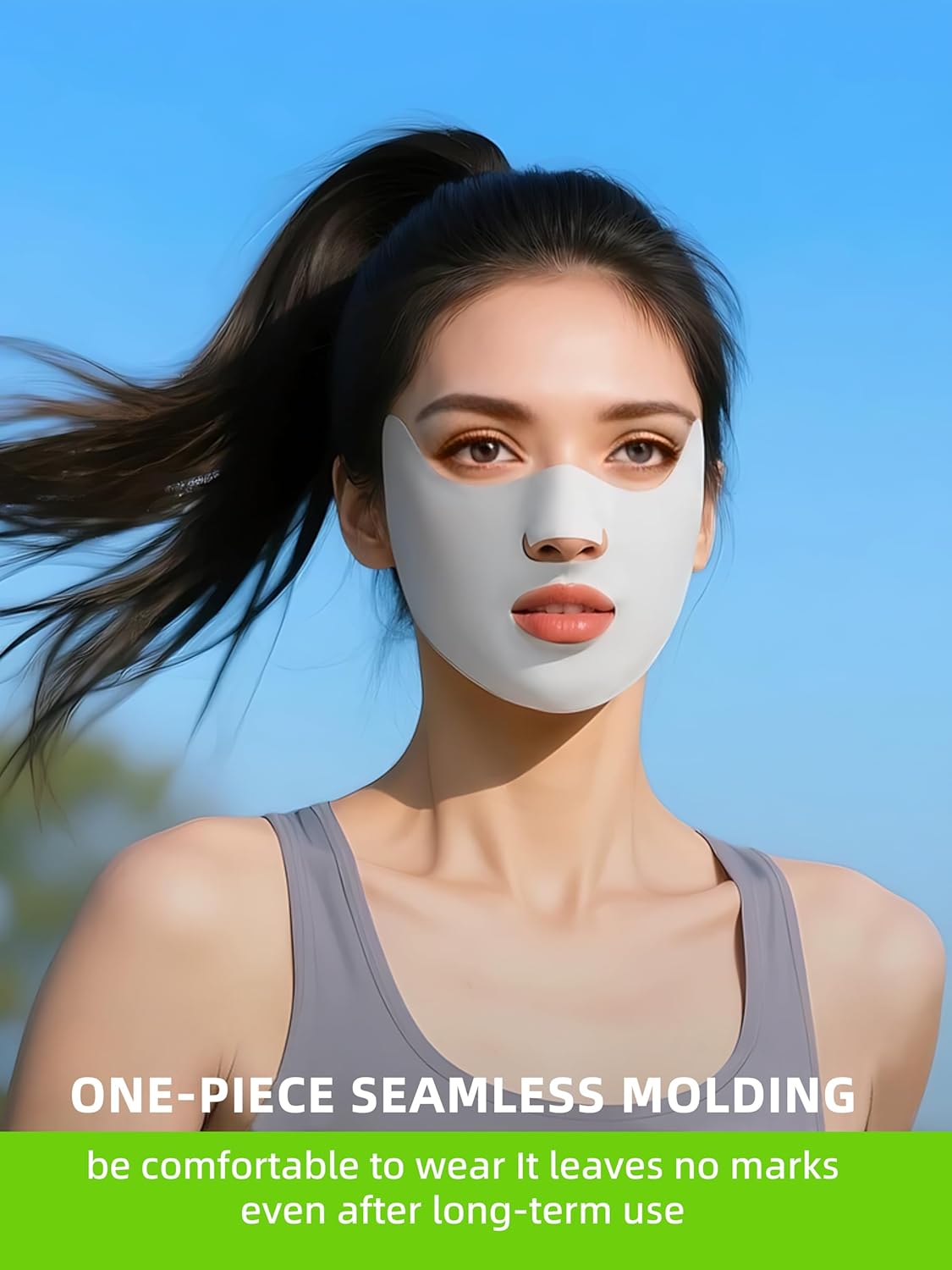 UPF50+ UV Face Mask Breathable Washable Sun Protection Face Shield Mask For Women Cycling Running Driving - Image 3