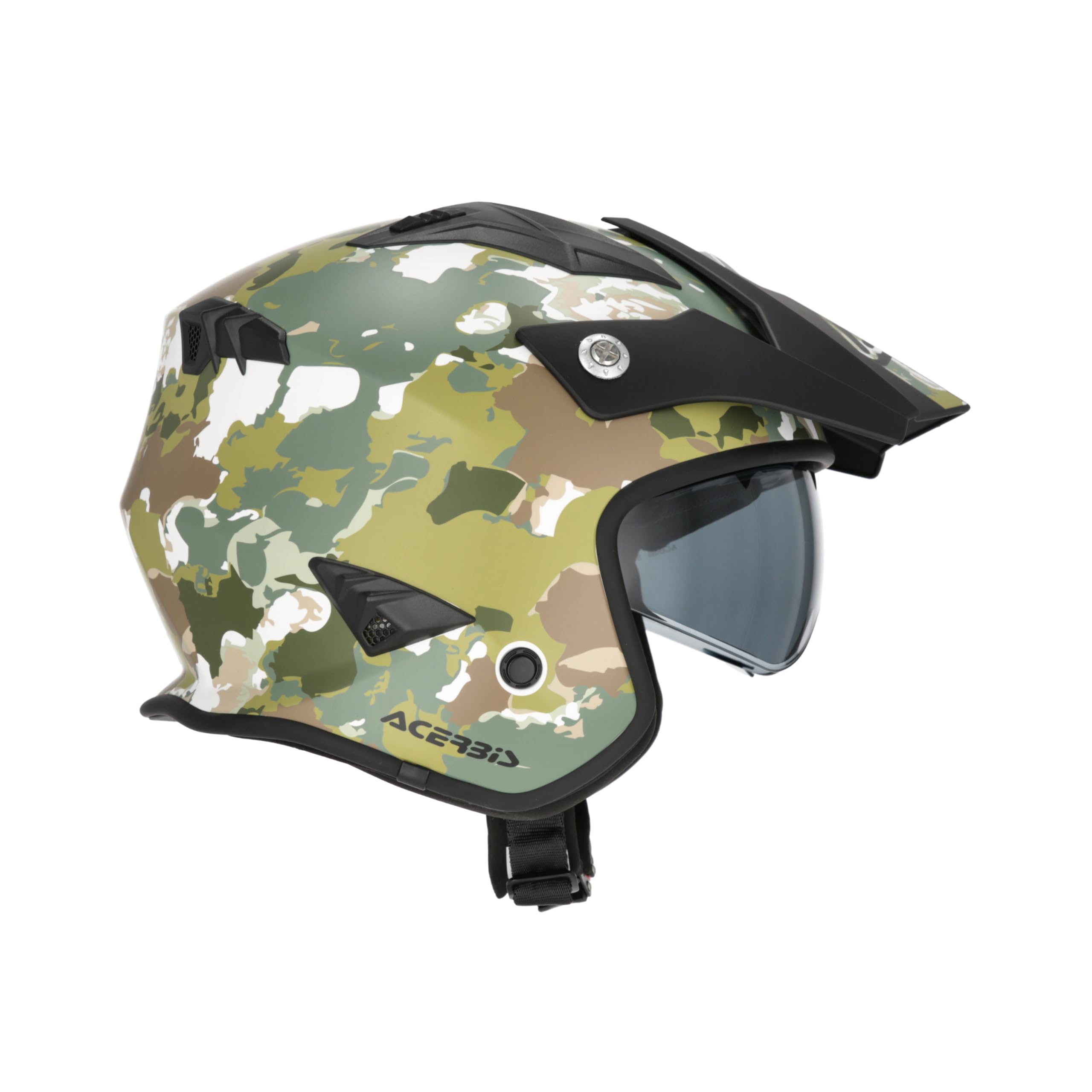 Casco Acerbis Helmet Jet Aria Trial 22.06 Camuflaje Verde Talla L