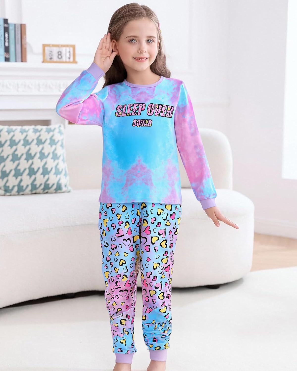 CARETOO Girls Pajamas Kids Cotton Pajama Sets 2-Piece Long Sleeve Pjs Comfy Girls Sleepwear for 4-12 Years - Image 3