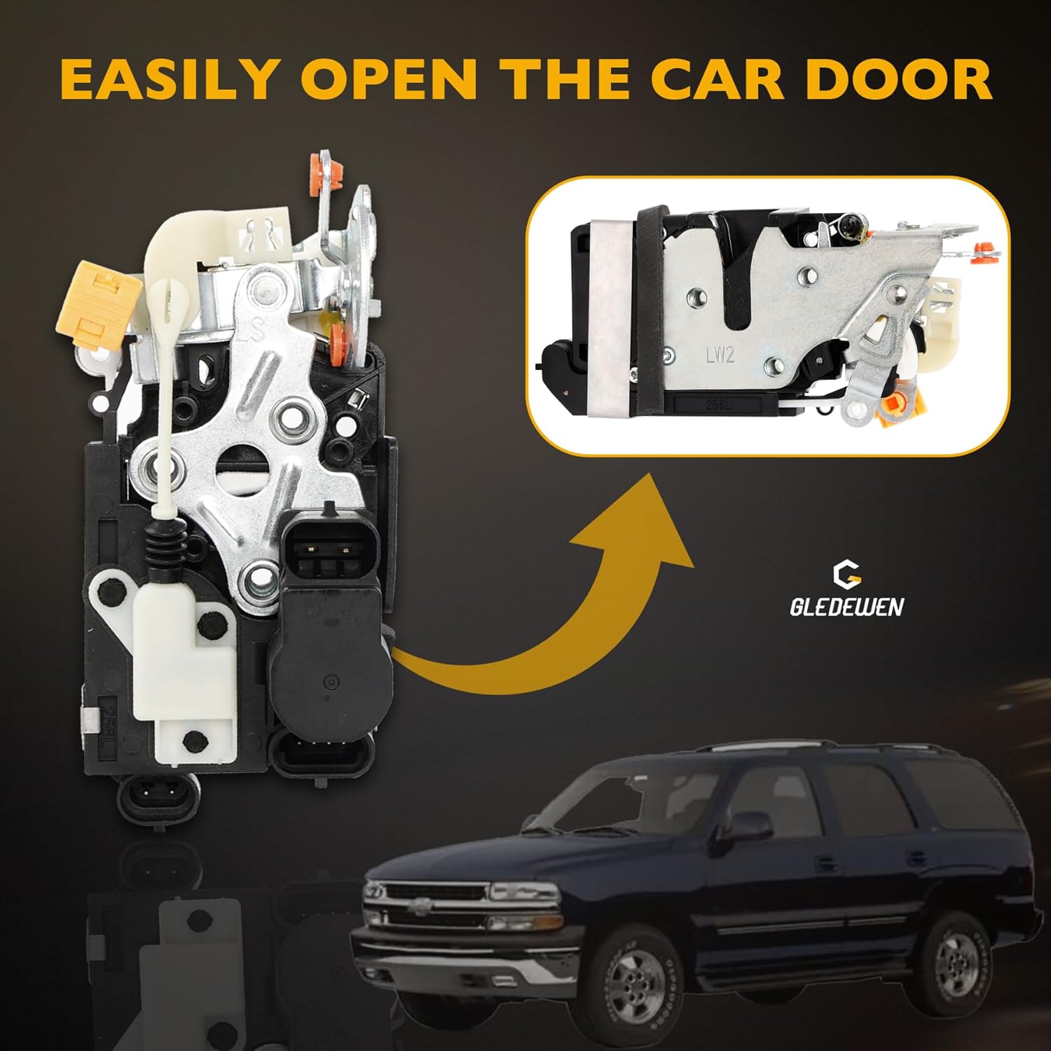 Door Lock Latch Actuator Front Left Driver Side, Compatible with 1999-2000 Chevrolet Silverado Suburban Tahoe GMC Sierra Yukon XL, Replaces# 931208 931-208 DLA993 16637321