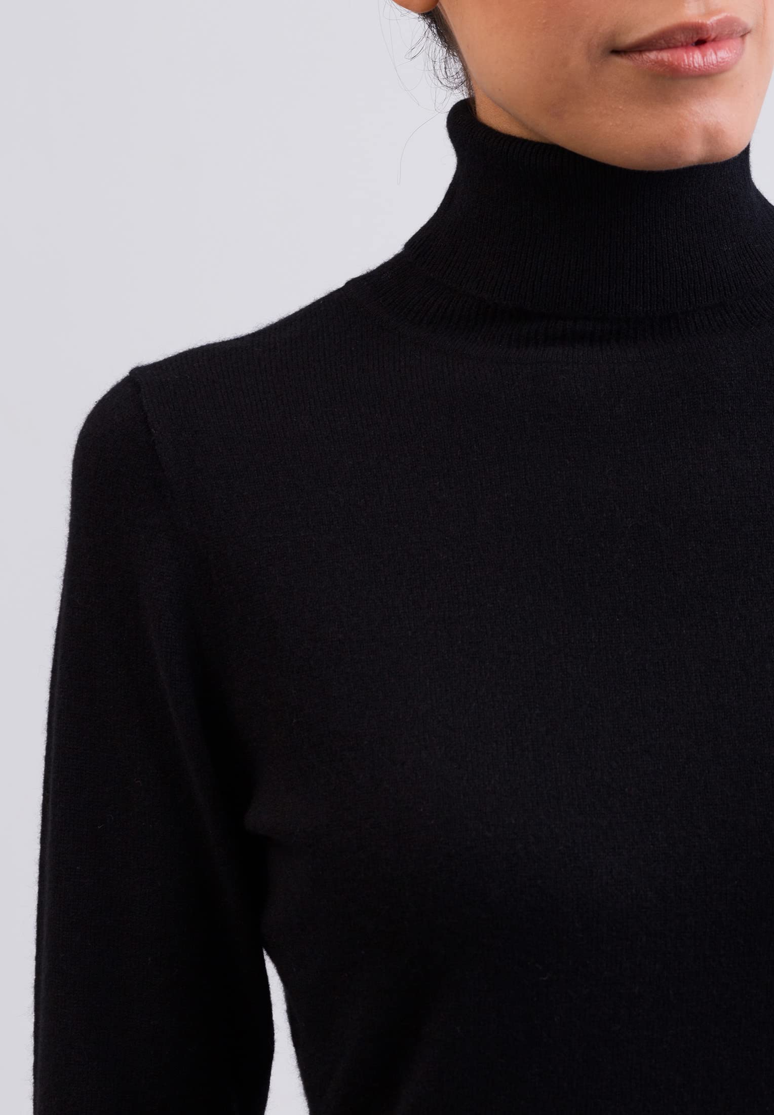 100% Kaschmir Damen Pullover | Sweater Rollkragen 2-fädig