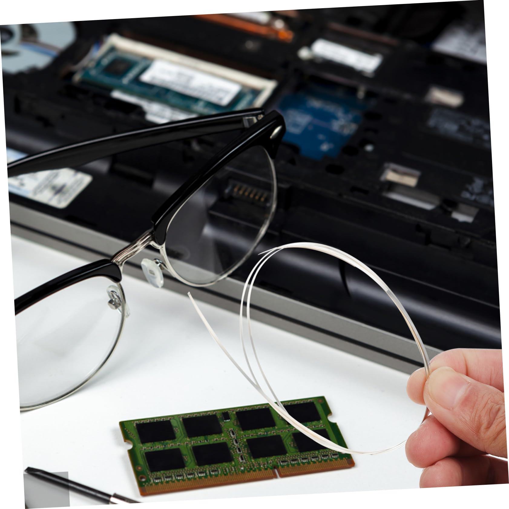 HEMOTON 2pcs Glasses Repair Accessories Simple Stainless Steel Welding Rod Repairing Welding Bar Aluminum Welding Rods Welding Wire Silver Wire Alloy Silver Welding Rod