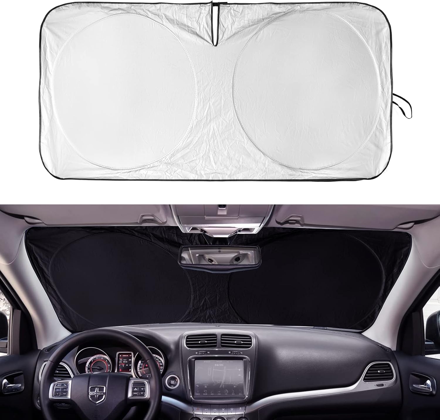 for 2024 RAM 1500 Windshield Sun Shade Sunshade for Dodge