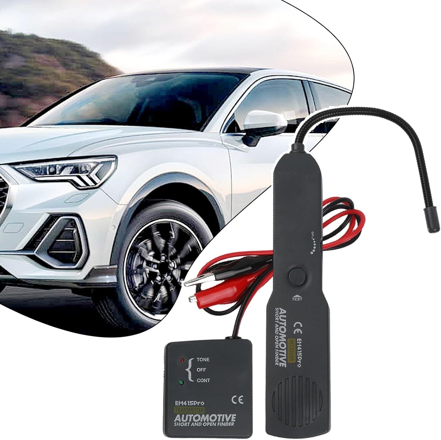 Automotive Wire Tracer and Tone Generator Probe, Car Electrical Tester for Short and Open Circuit Location, Wiring Harness Tool with Anti-Interference for