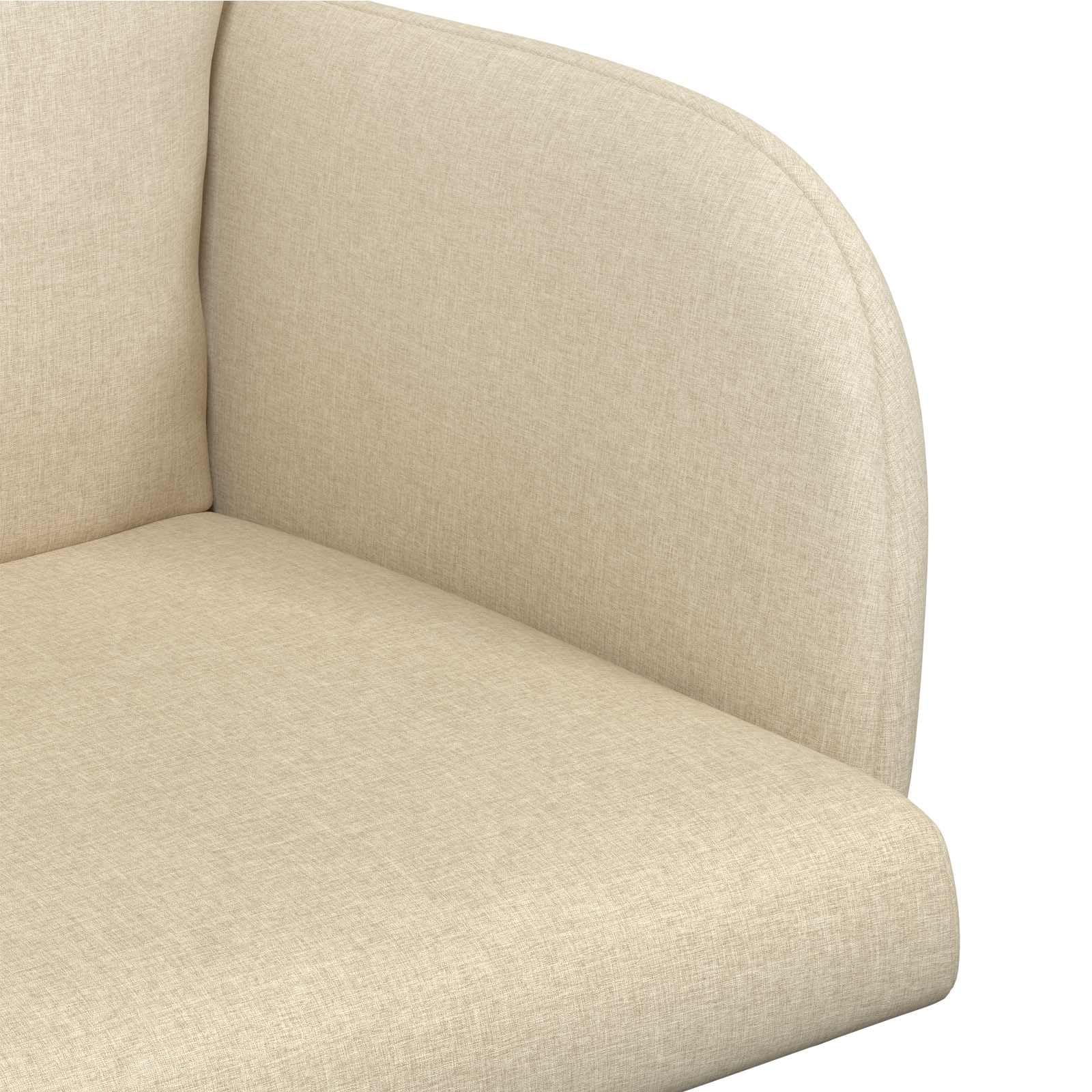 Krzesło do jadalni, zestaw 4 szt., kremowe krzesło tapicerowane z podłokietnikami, ergonomiczne, stabilne, nowoczesne wzornictwo, trwały metalowy stelaż, wygodne, skandynawskie, nadają się do