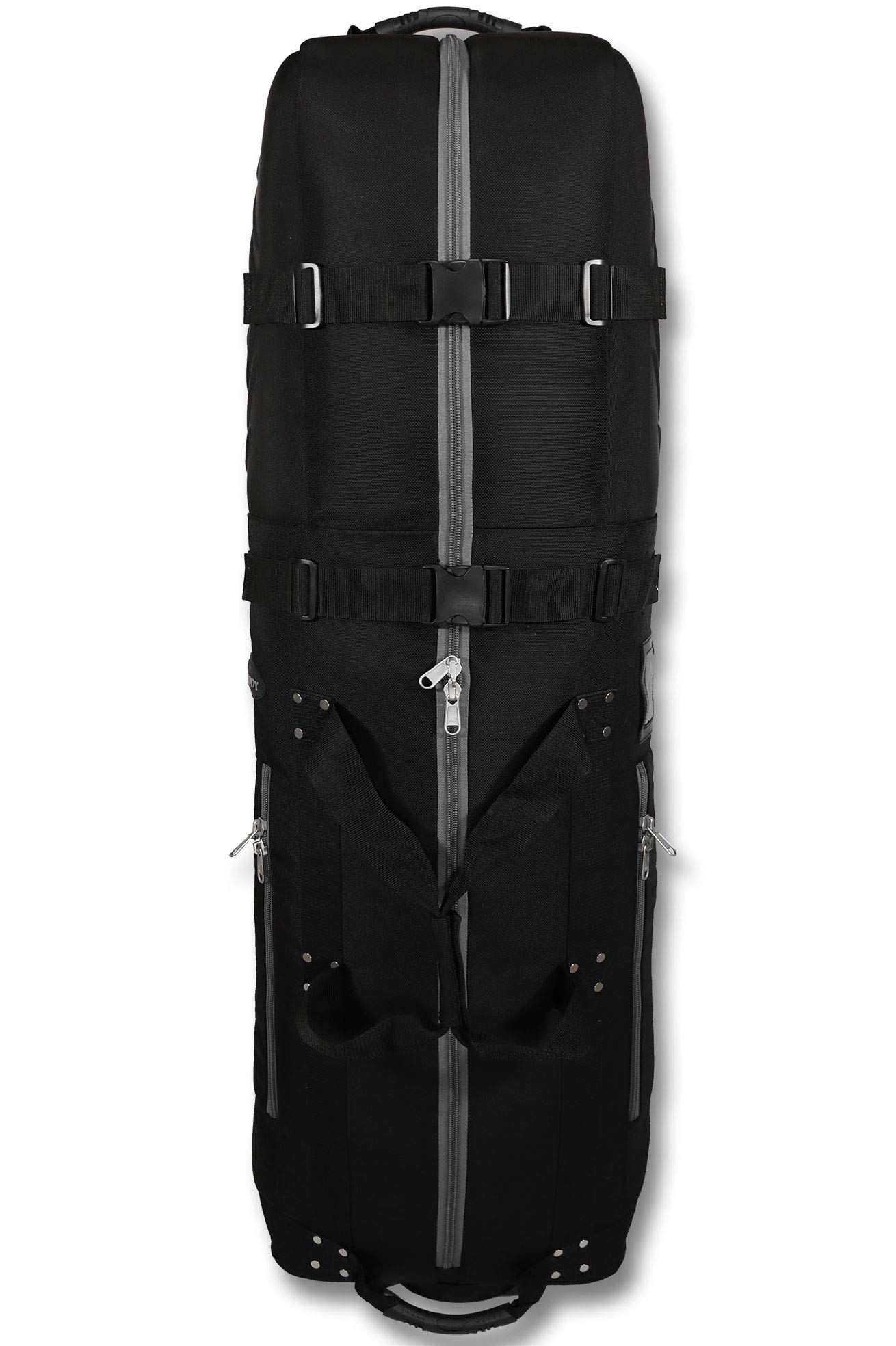 New CaddyDaddy First Class Premium Padded Golf Club Travel Cover with Wheels - Heavy Duty Golf Travel Bag for Airlines (Black)