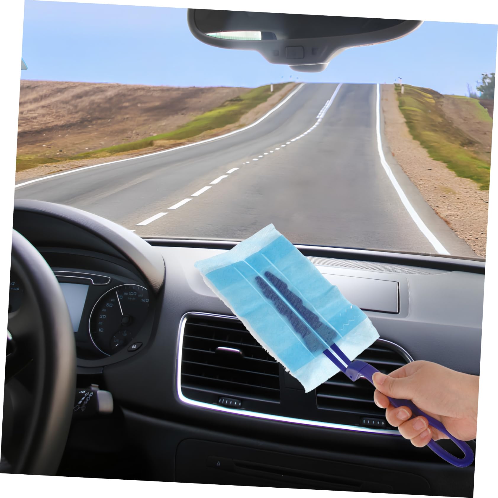 Gatuida 3juegos Plumero Electroestático con Recambios para Limpiar Muebles Ventanas y Coches Mango Ergonómico Mango