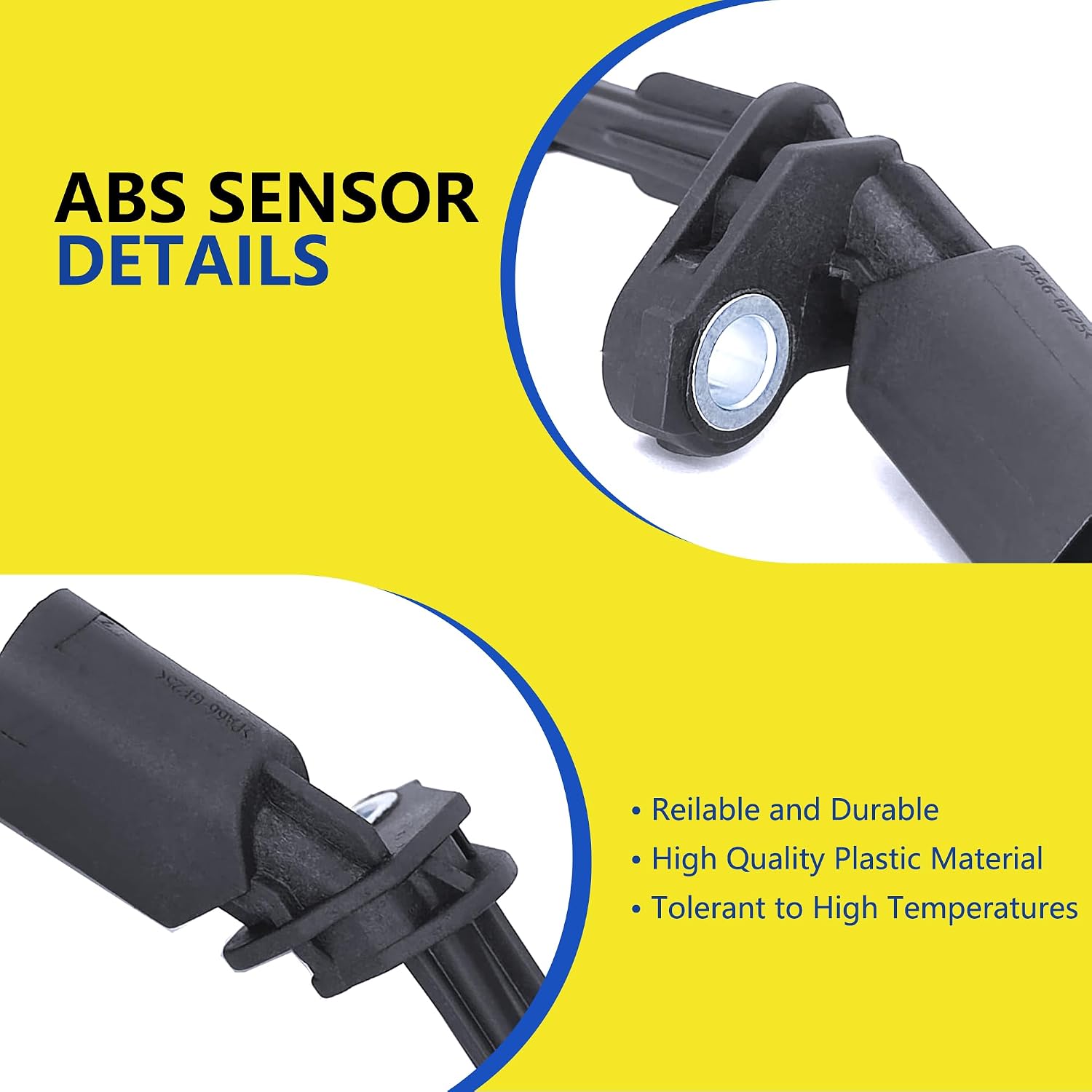 ABS Wheel Speed Sensor Front Rear Left Right Compatible with Volkswagen and Audi Models - Jetta, Jetta City, Passat, CC, Golf, GTI, TT, R32, Beetle, A3 Quattro, 1KD927807, 4pcs