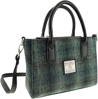 Women's Harris Tweed Small Tote Bag Brora (Moss Green)