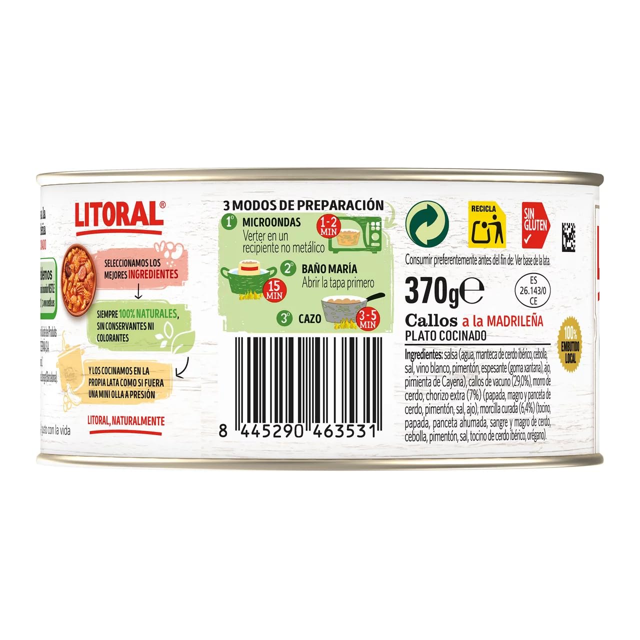 LITORAL - Callos (380 g, 2 unidades)