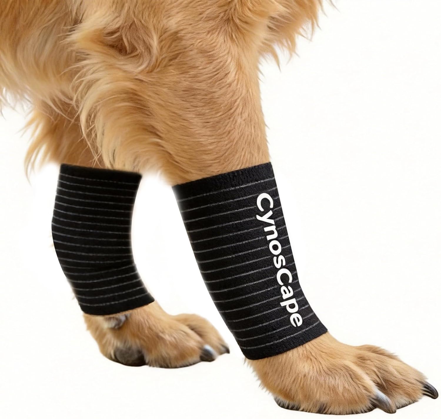 Dog Leg Brace, Black Compression Support Wraps for Front or Rear Legs with Streching Adjustable Strap,Dog Wrist Brace- Leg Sleeve to Stop Licking - Aid in Wound Care and Recovery