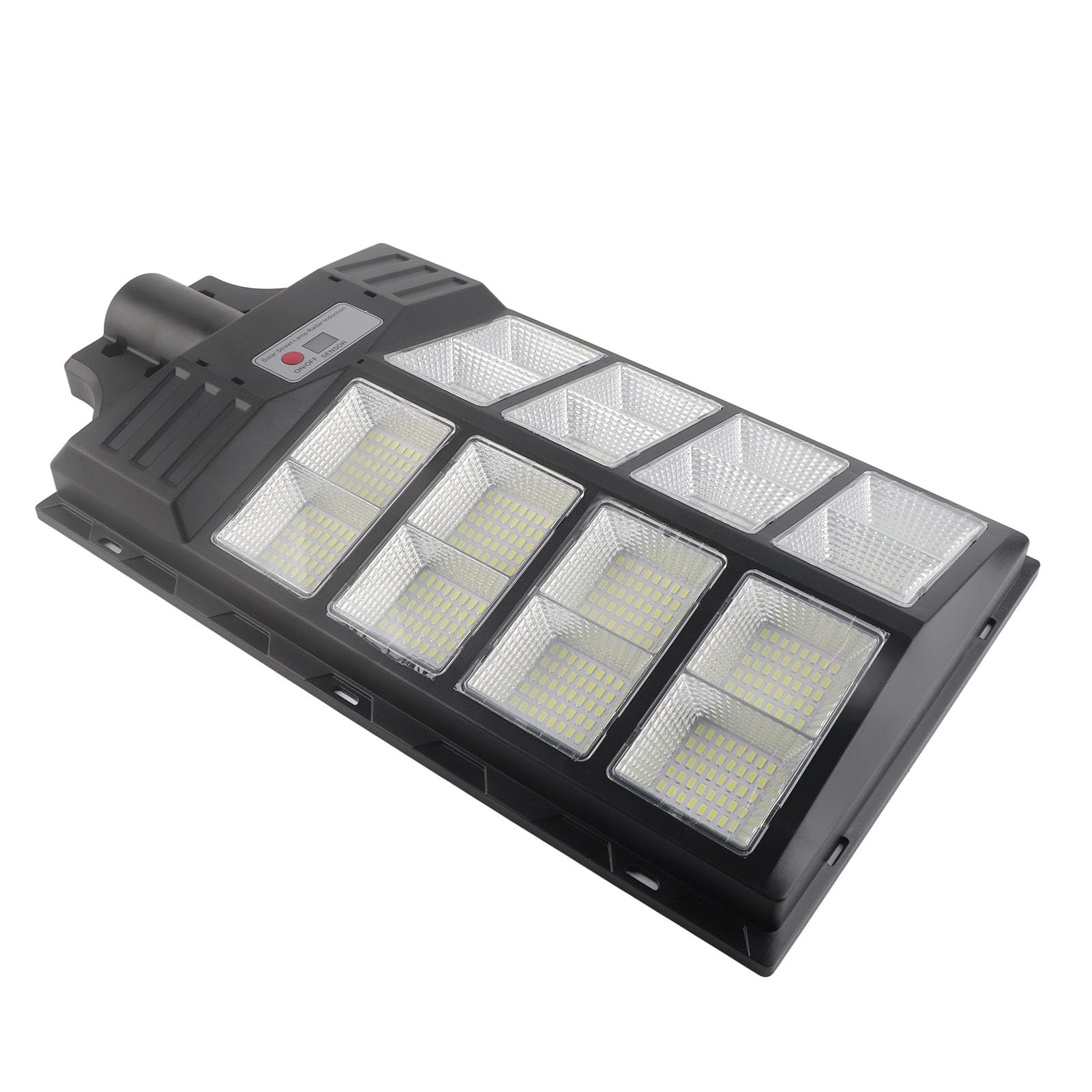 Qcwwy Solar-Straßenlaterne, 800 W LED-Lichter mit Hoher Helligkeit, Ultragroße Kommerzielle Wandlampen, Wasserdichte IP65-Außenlampe mit Fernbedienung für Parkplatz, Garten, Hof,