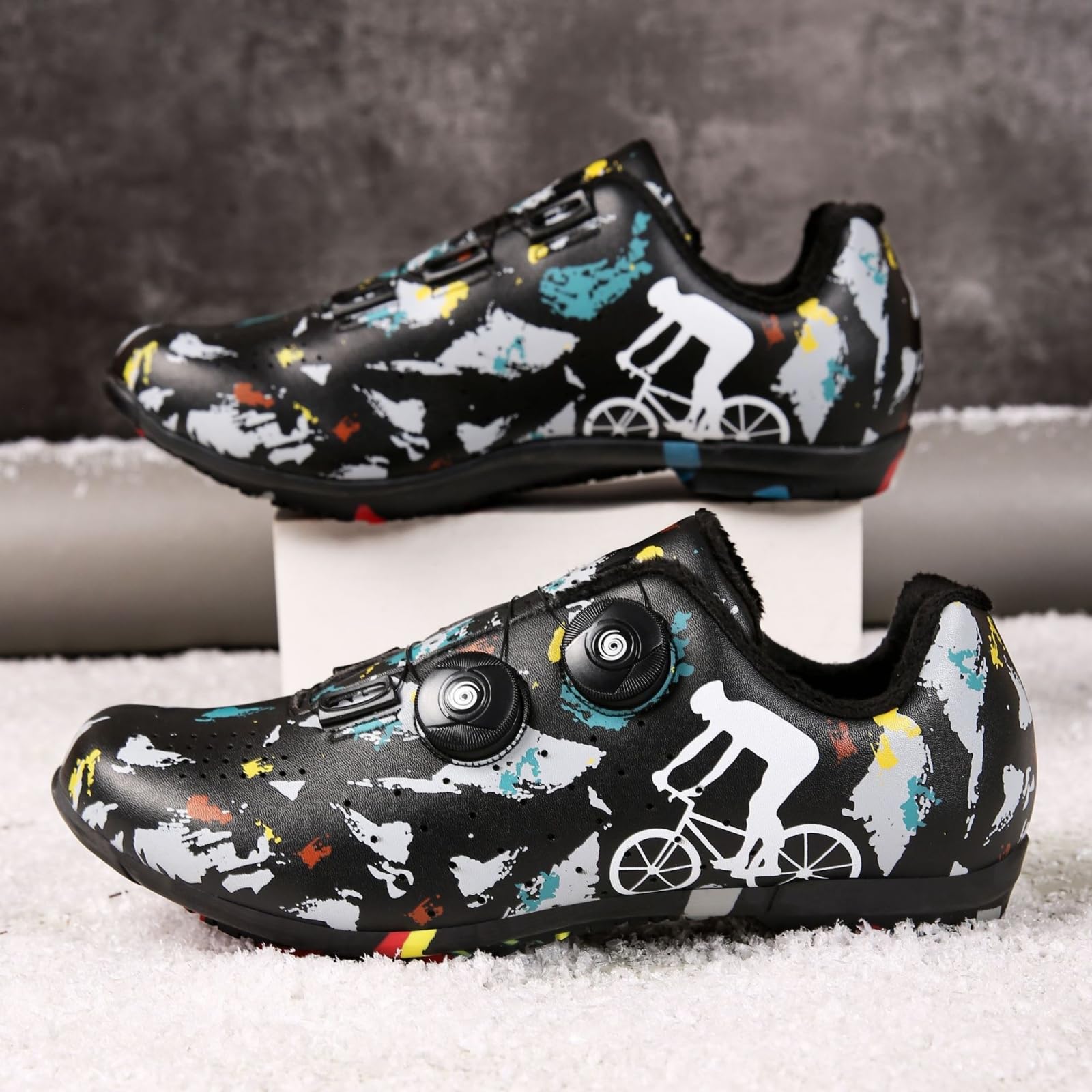 Mateju Scarpe Ciclismo Strada Uomo Donna, 36-47 EU Scarpe Bici da Corsa Uomo Donna con SPD Calas Antiscivolo Traspiranti per Sportive da Esterno