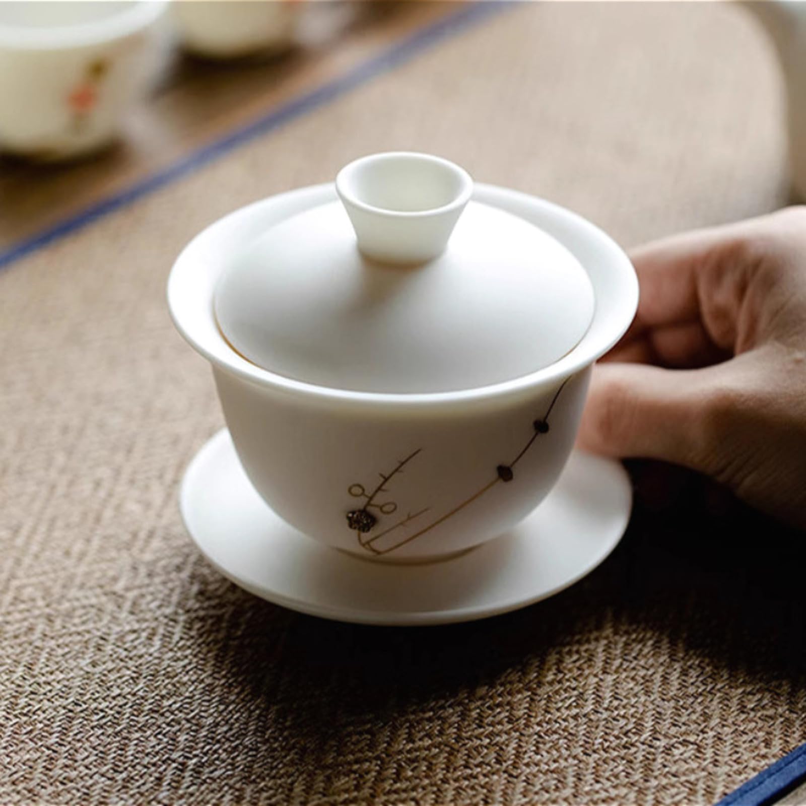 Gaiwan porcelaine blanche 190ml : infusez sans amertume vos thés délicats