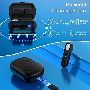RealPlus Wireless Lavalier Microphone for iPhone iPad with Charging Case, 2 Chips Clear Sound Lapel Microphone for Video Recording, Clip On Mic for YouTube TikTok Vlog Livestream Meeting
