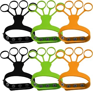 6 Pcs Finger Training Basketball Shooting Aid, Adjustable Design, 2 Black, 2 Orange, 2 Gray, Soft Silicone, Great for Skill Development and Hand Recovery
