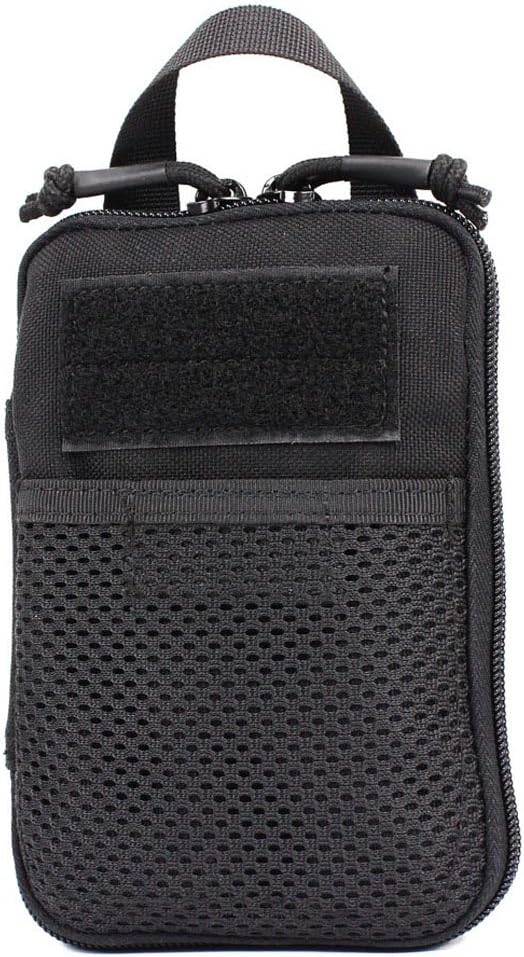 TTGTACTICAL Tactical Pocket Organizer Mini Compact EDC Utility Tactical Molle Pouch (Black)