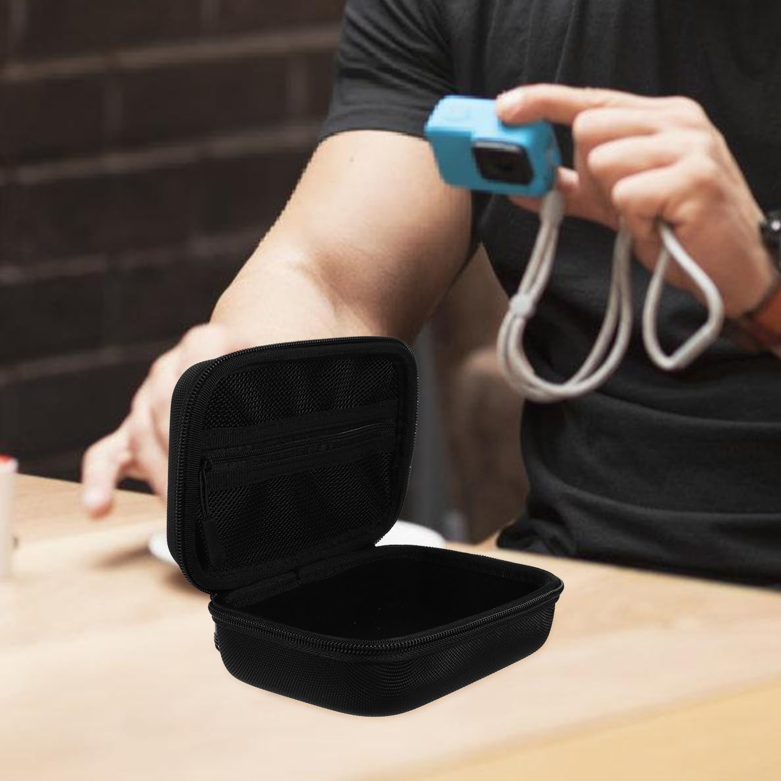 Angoily Borsa Fotografica Da Viaggio Piccola Custodia Per Fotocamera Borsa Portatile Leggera Con Cerniera Per Fotocamera