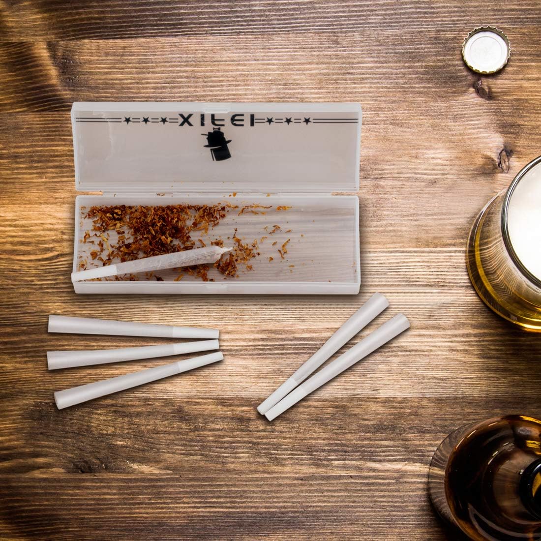 XIFEI Rolling Paper 1/4 Size | 40 Pack | Pure Organic Pre Rolled Rolling Paper with Tips